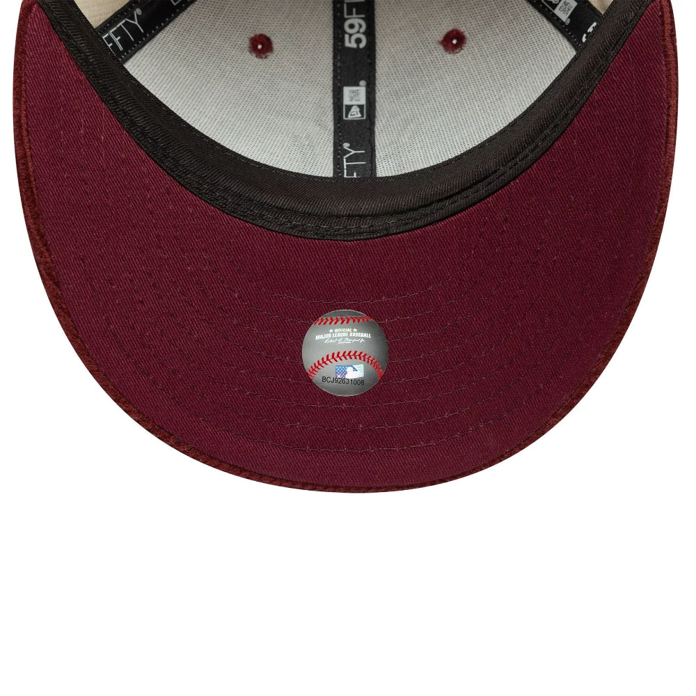 New Era - 59Fifty Fitted Cord New York Yankees Low Profile Cap - Red/Cream